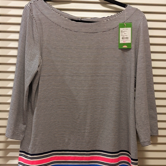 *SOLD* Lilly Pulitzer Waverly 3/4 Sleeve Top Tee - Picture 2 of 3